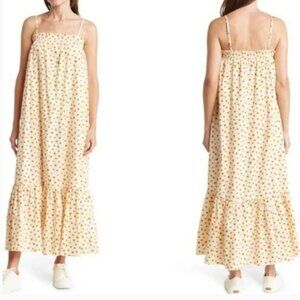 WeWoreWhat Smocked MIDI Ditsy Daisies Dress NWT Size Large